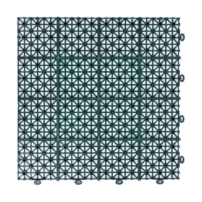 Универсальное покрытие для садовых дорожек POL-PLAST, 30×30 см, набор 9 шт., зелёное