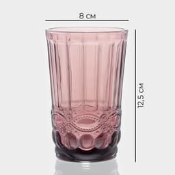 Набор стаканов Magistro «Ла-Манш», 350 мл, 8×12.5 см, 6 шт., стекло, розовый