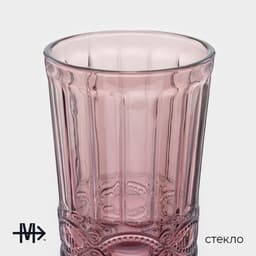 Набор стаканов Magistro «Ла-Манш», 350 мл, 8×12.5 см, 6 шт., стекло, розовый