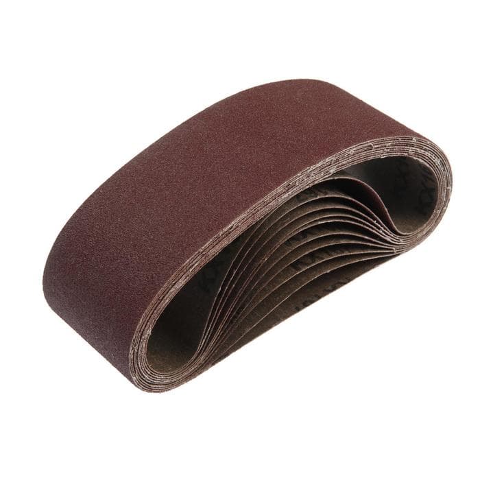 Лента абразивная бесконечная ТУНДРА, на тканевой основе, 75×533 мм, Р80, 10 шт.