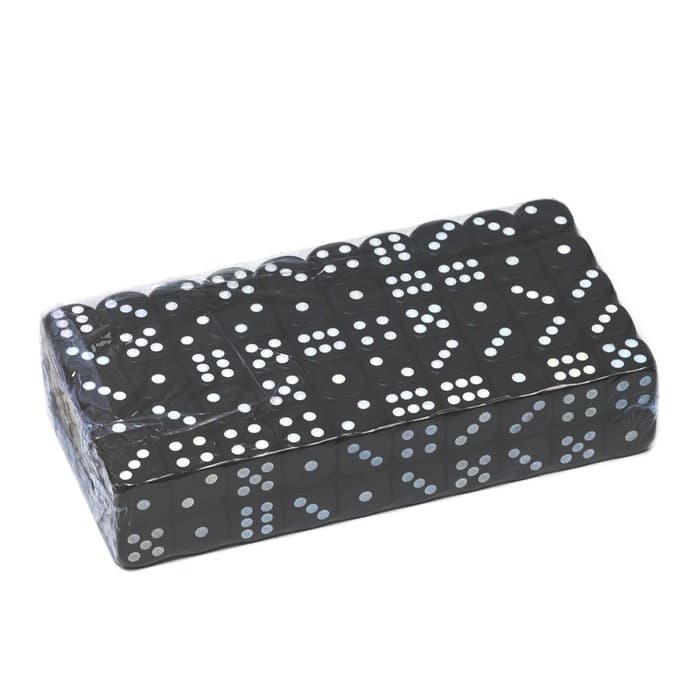 Кубики игральные, 1.6×1.6 см, набор 100 шт., чёрные