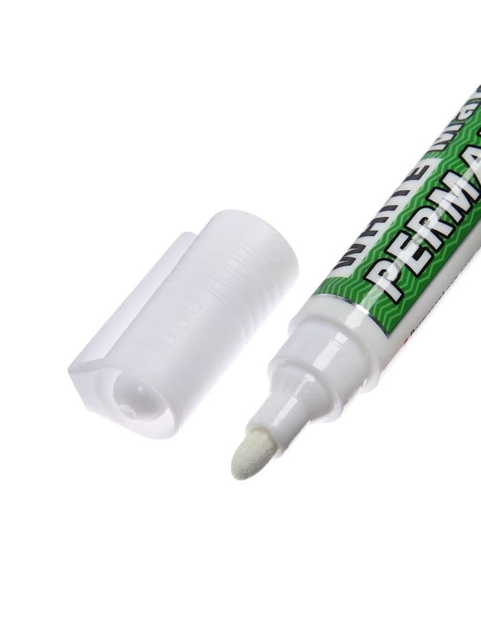 Маркер перманентный, белый, узел 3 мм