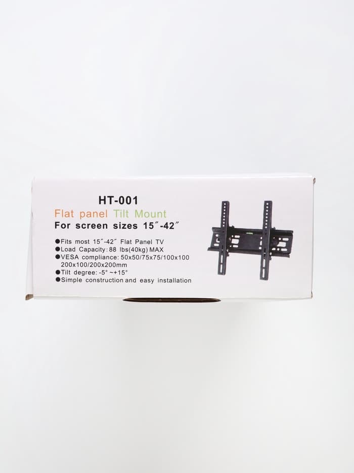 Кронштейн для телевизора Luazon KrON-54, наклонный, 15-42", 55 мм от стены, чёрный