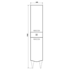 Пенал Comforty Монако 40 для ванной комнаты, цвет белый