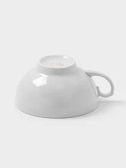 Чашка Дулевский фарфор «Рубин», 220 мл, d=10.2 см, белая