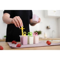 Форма для мороженого Доляна «Симпл», 6 ячеек, 50 мл, пластик, жёлтый, красный, бирюзовый