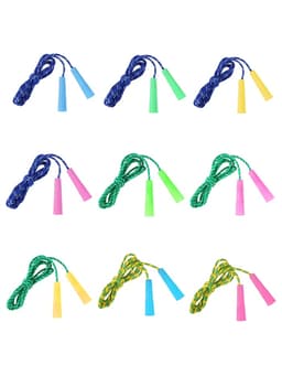 Скакалка детская, 2.2 м, регулируемая, нейлоновый трос, цвет МИКС