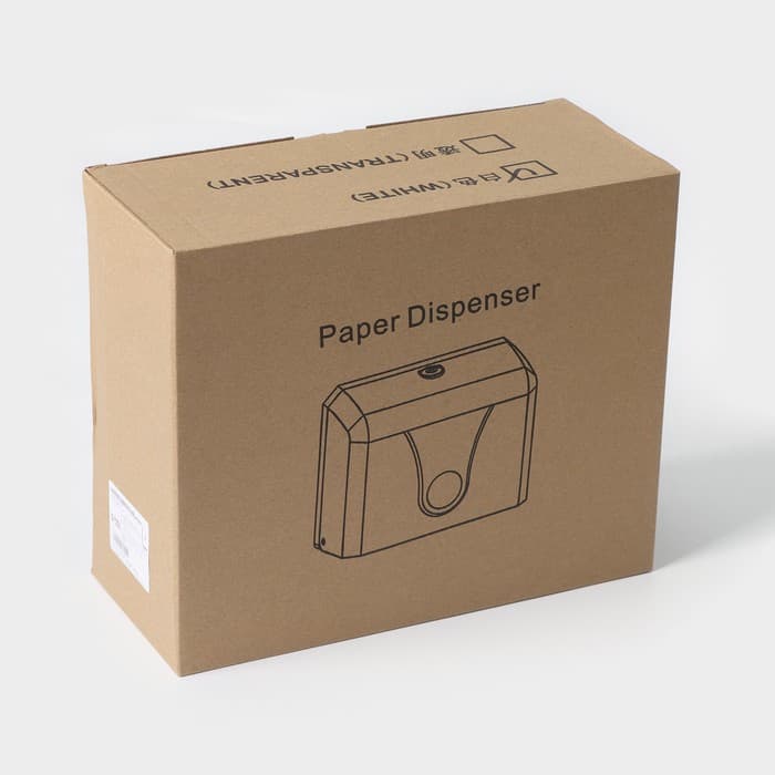 Диспенсер для бумажных полотенец в листах, 26×12×22 см, белый