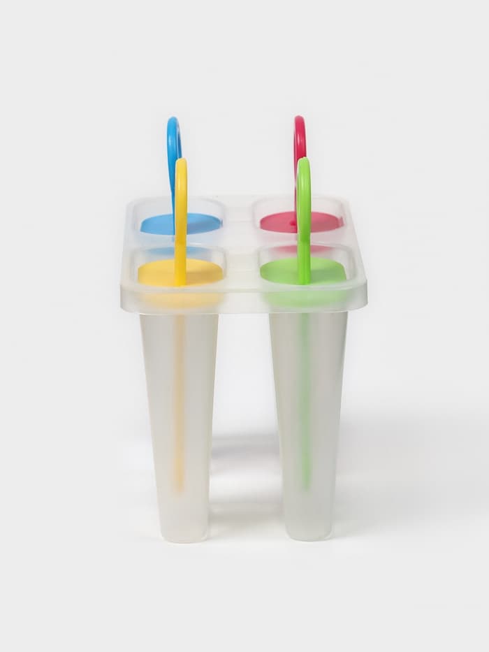 Форма для мороженого Доляна «Симпл», 12.5×7×10 см, 4 ячейки, 50 мл, пластик, прозрачная