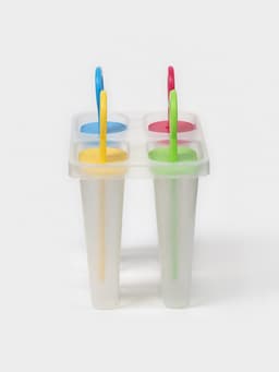 Форма для мороженого Доляна «Симпл», 12.5×7×10 см, 4 ячейки, 50 мл, пластик, прозрачная