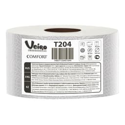 Туалетная бумага для диспенсеров Veiro Professional Comfort T204 в средних рулонах, 2 слоя, 170 метров (1360 листов)