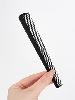 Расчёска комбинированная, скошенная, 18.7×3(±1) см, чёрная
