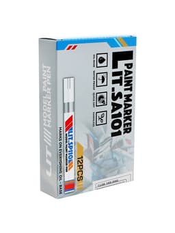 Маркер-краска Calligrata, лаковый, синий, узел 4 мм, ширина линии 2.5 мм