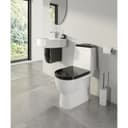 Унитаз компакт Sanita Best Color Black SL DM, 2-режима, арматура Geberit, белый