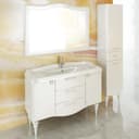 Тумба Comforty с раковиной Монако 120, цвет белый