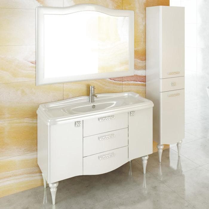 Тумба Comforty с раковиной Монако 120, цвет белый