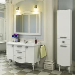 Тумба Comforty с раковиной Монако 120, цвет белый