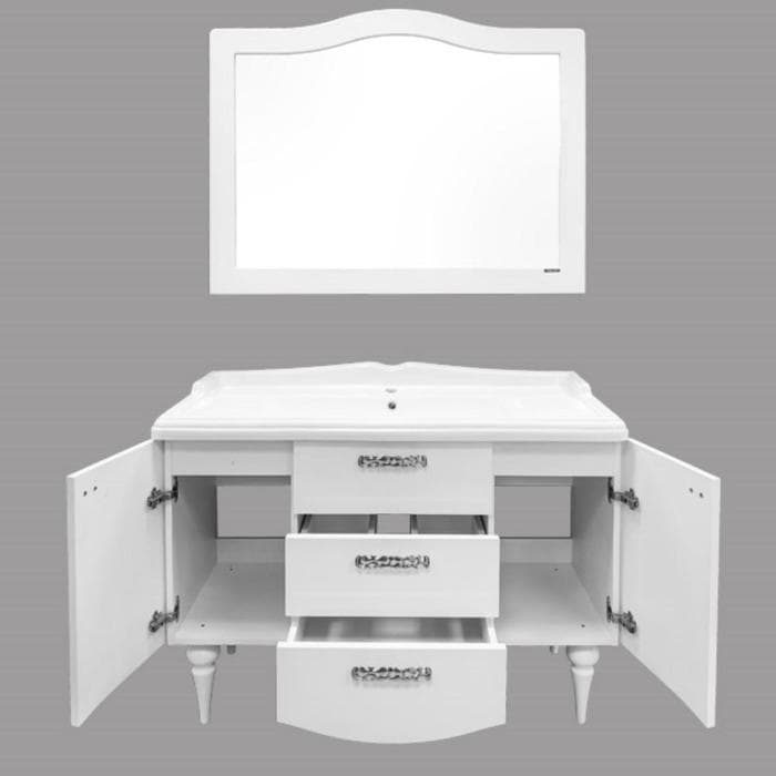 Тумба Comforty с раковиной Монако 120, цвет белый