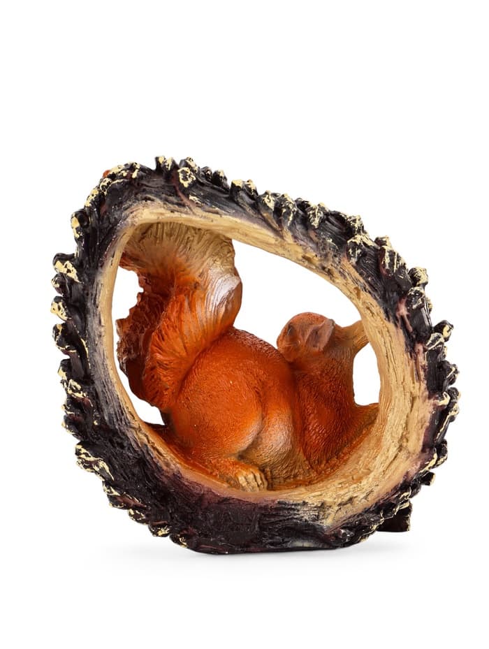 Садовая фигура из полистоуна «Белка в шишке», 25×20×14 см