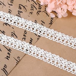Кружево вязаное, 15 мм, 15±1 м, белое