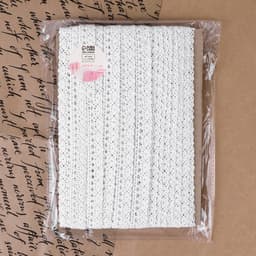 Кружево вязаное, 15 мм, 15±1 м, белое