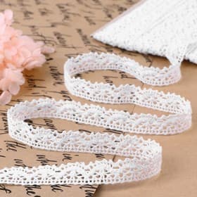 Кружево вязаное Арт Узор, 14 мм, 15±1 м, белое