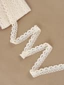 Кружево вязаное, 25 мм × 15 ± 1 м, цвет бежевый