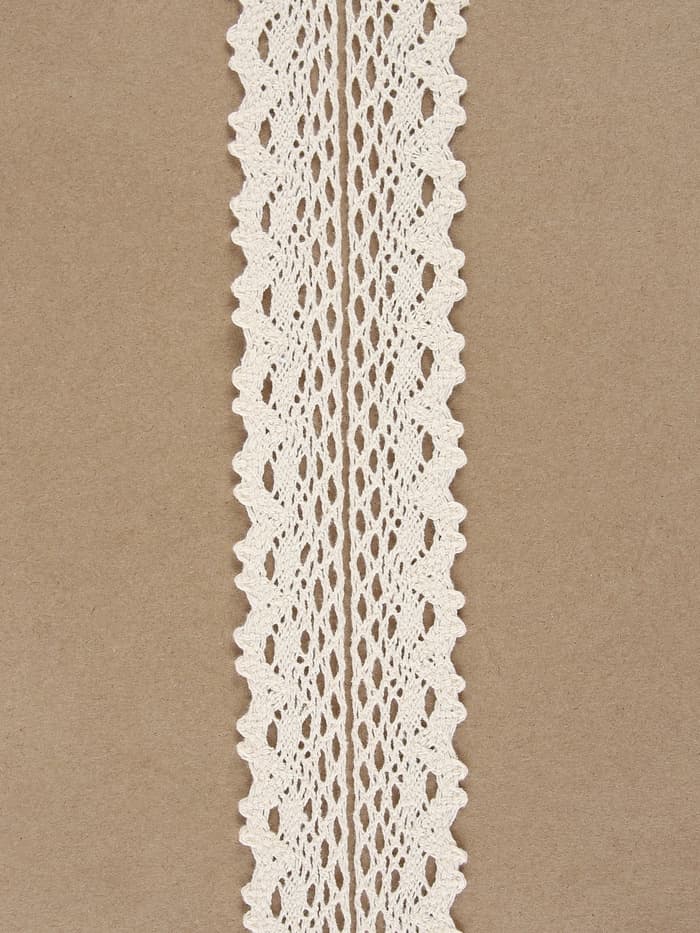 Кружево вязаное, 25 мм × 15 ± 1 м, цвет бежевый