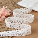 Кружево вязаное, 25 мм, 15±1 м, белое