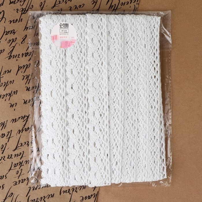 Кружево вязаное, 25 мм, 15±1 м, белое