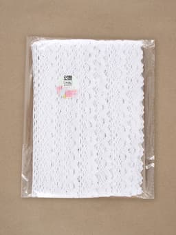 Кружево вязаное, 25 мм, 15±1 м, белое