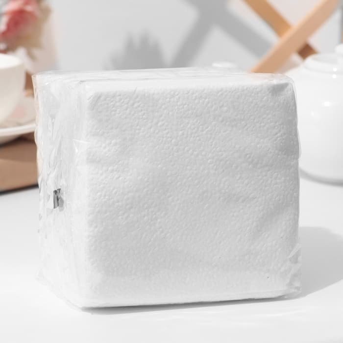 Салфетки бумажные, 24×24 см, 100 шт., белые