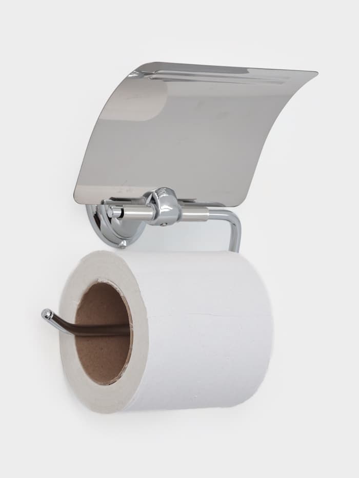 Держатель для туалетной бумаги с крышкой Accoona A11105, хром