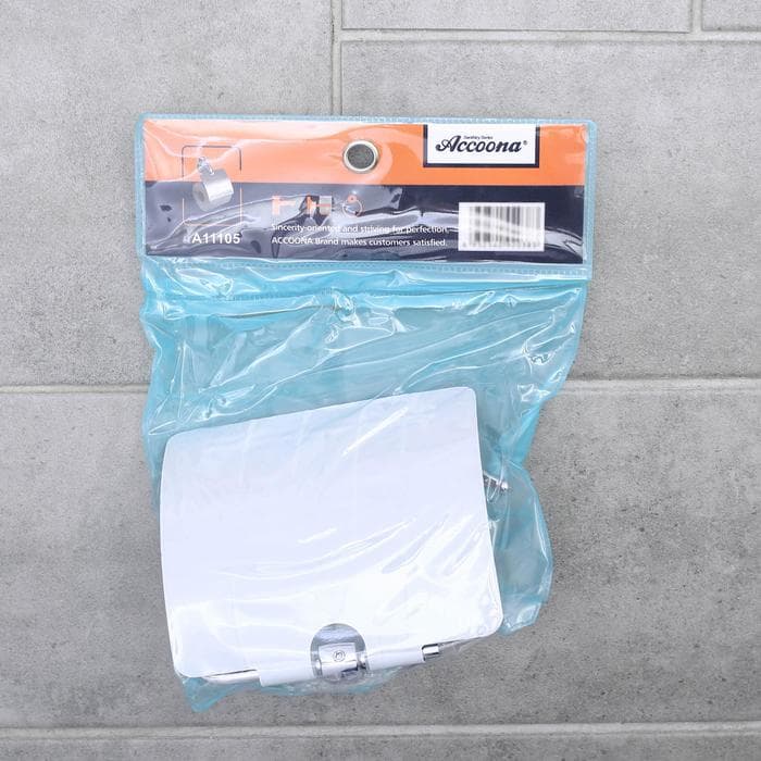 Держатель для туалетной бумаги с крышкой Accoona A11105, хром