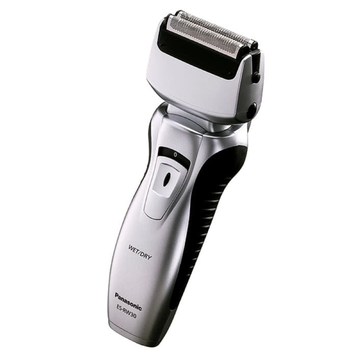 Электробритва Panasonic ES-RW30S, 2 головки, бритьё влажное/сухое, триммер, от АКБ, серебристая