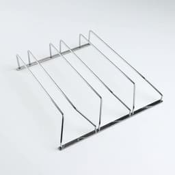 Сушилка для бокалов Доляна, 3 направляющих, 34×6.5×33 см, хромированная