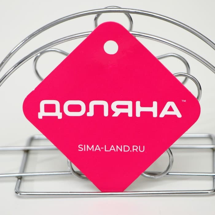 Салфетница Доляна «Цветок»,13×6×7.5 см, серебряная