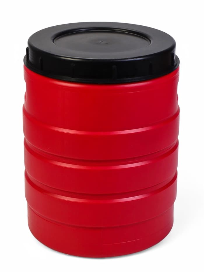 Бочка пищевая, 30 л, горловина 27 см, пластиковая, с крышкой, МИКС