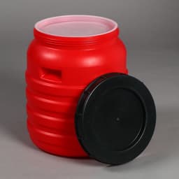 Бочка пищевая, 45 л, горловина 29 см, пластиковая, с крышкой, МИКС