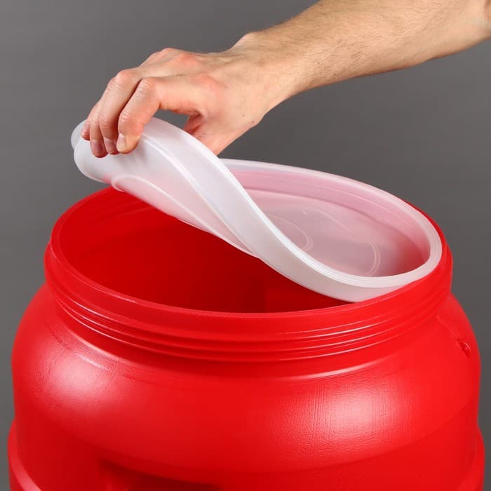 Бочка пищевая, 45 л, горловина 29 см, пластиковая, с крышкой, МИКС