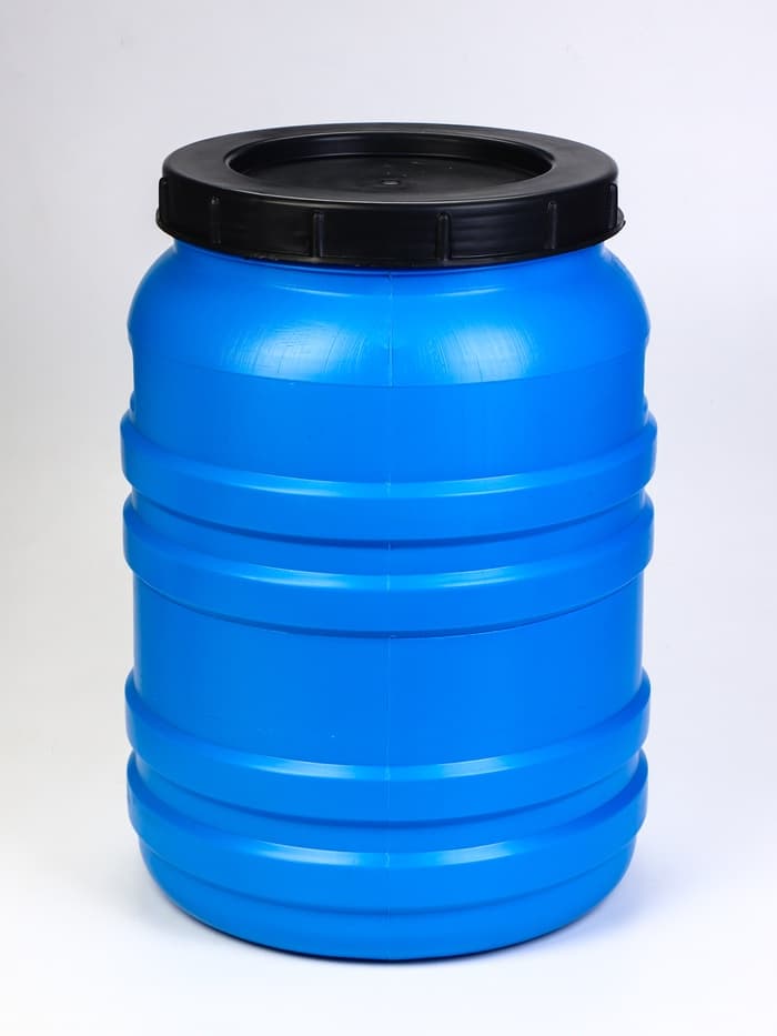 Бочка для воды пластиковая, с крышкой, 50 л, МИКС
