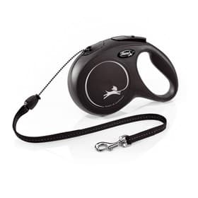 Рулетка Flexi New Classic M (до 20 кг) 8 м трос, черная