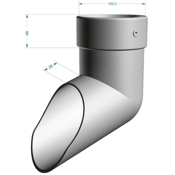 Наконечник для водосточной трубы DÖCKE LUX, цвет шоколад