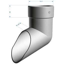 Наконечник для водосточной трубы DÖCKE LUX, цвет шоколад
