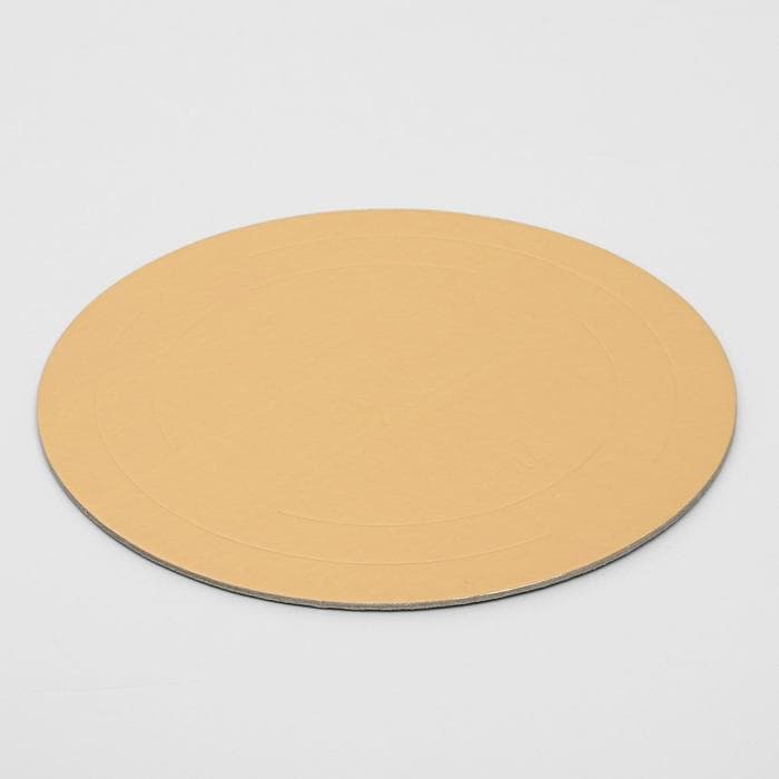 Подложка для торта усиленная, 24 см, золото, 2.5 мм