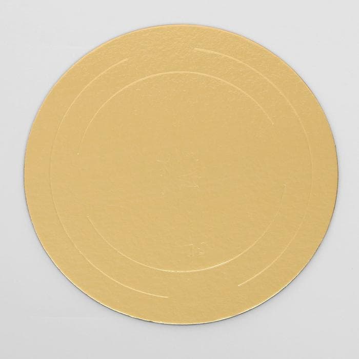 Подложка для торта усиленная, 24 см, золото, 2.5 мм