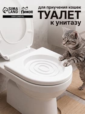 Туалет для приучения кошек к унитазу 39.2×38.7×3 см, белый