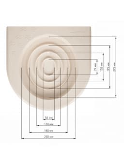 Туалет для приучения кошек к унитазу 39.2×38.7×3 см, белый