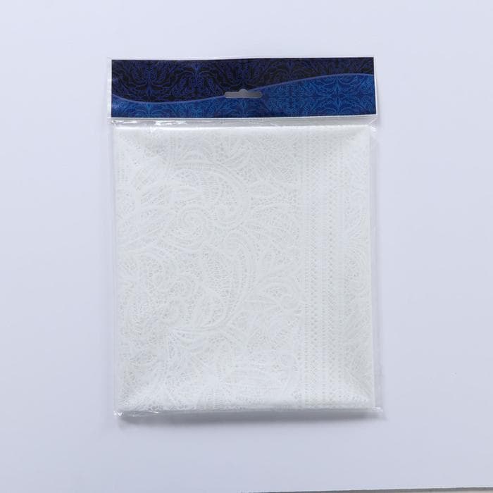 Скатерть без основы многоразовая «Ажур», 120×180 см, прозрачная