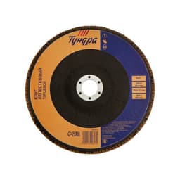 Круг лепестковый торцевой ТУНДРА, 180×22 мм, Р40